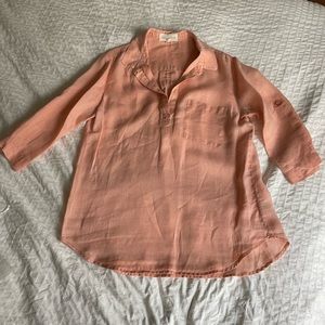 Pink linen shirt